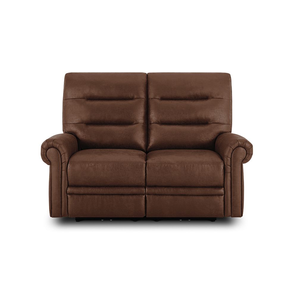 Eastbourne Recliner 2 Seater with USB - Ranch Dark Brown Fabric 5