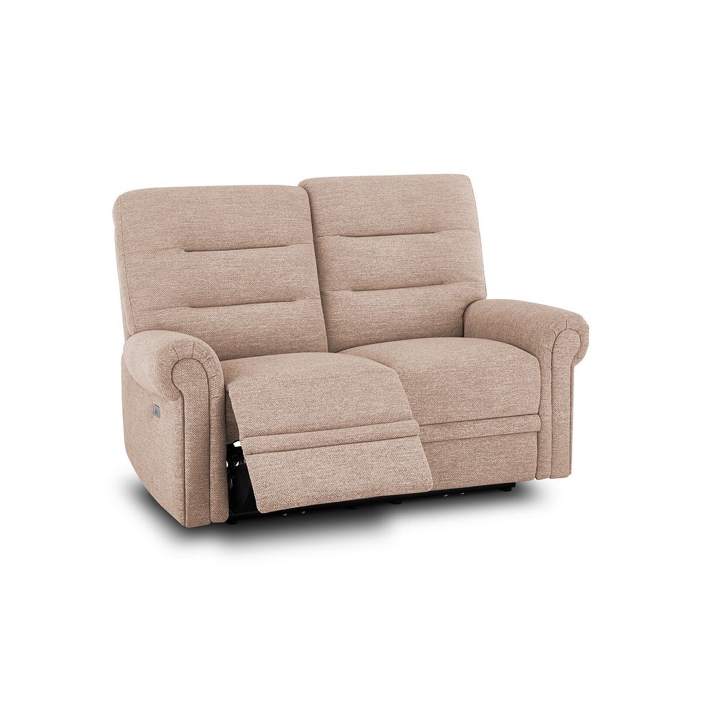 Eastbourne Recliner 2 Seater with USB in Jetta Beige Fabric 6