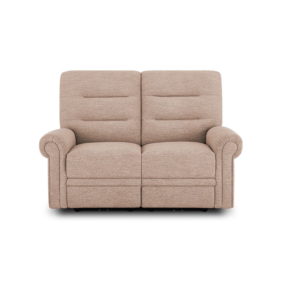 Eastbourne Recliner 2 Seater with USB in Jetta Beige Fabric Thumbnail 5