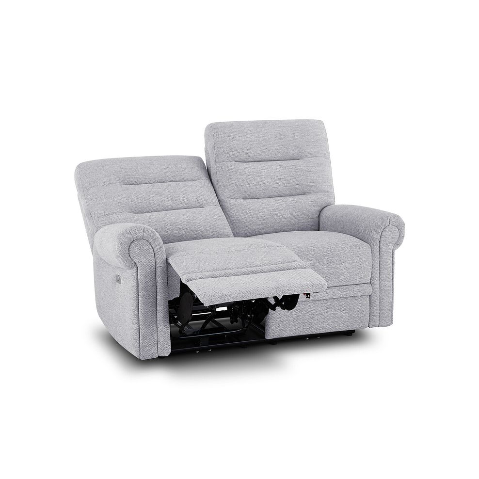 Eastbourne Recliner 2 Seater with USB in Keswick Dove Fabric 4
