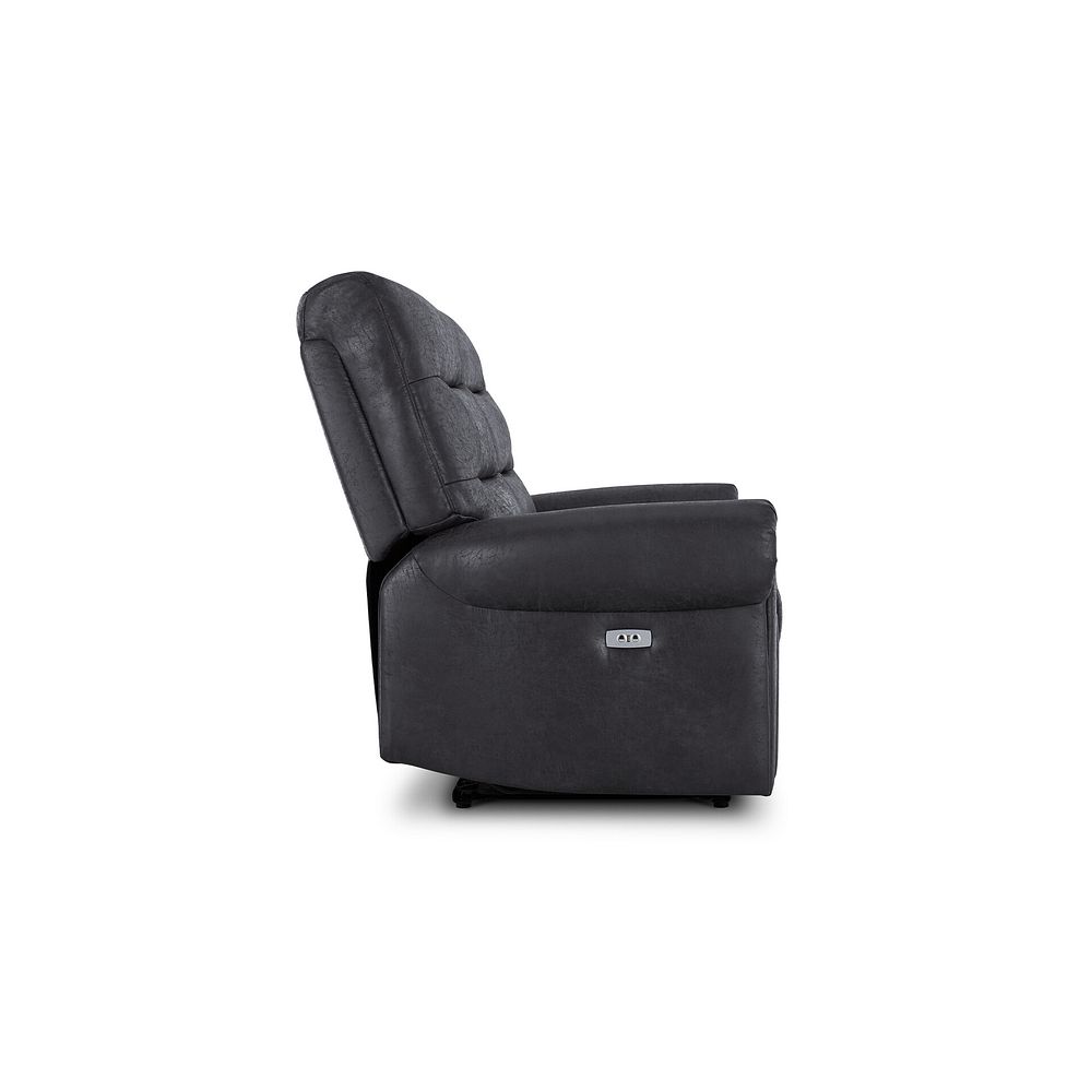 Eastbourne Recliner 2 Seater with USB in Miller Grey Fabric 7