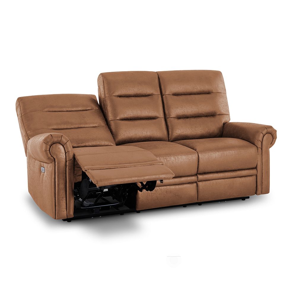 Eastbourne Recliner 3 Seater with USB - Ranch Brown Fabric 4