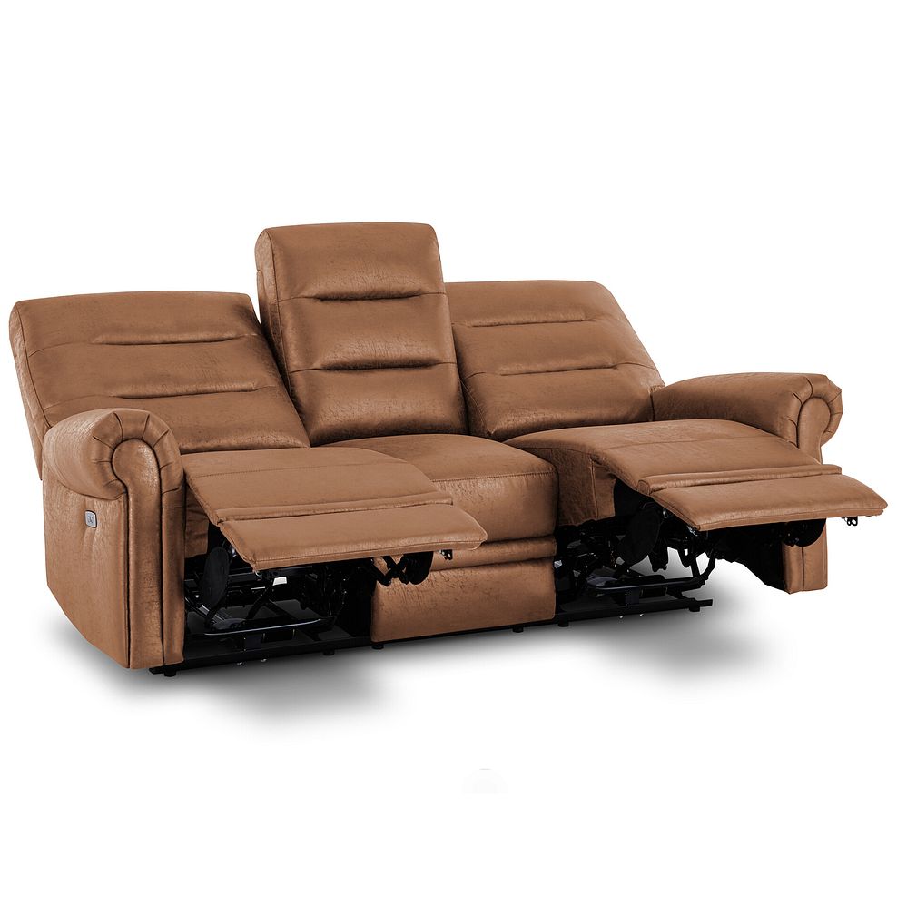 Eastbourne Recliner 3 Seater with USB - Ranch Brown Fabric 5