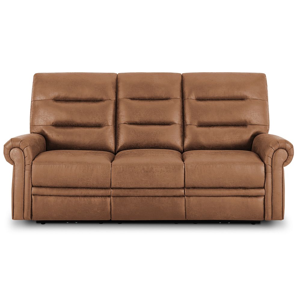 Eastbourne Recliner 3 Seater with USB - Ranch Brown Fabric 2