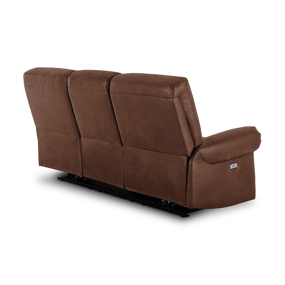 Eastbourne Recliner 3 Seater with USB - Ranch Dark Brown Fabric 9