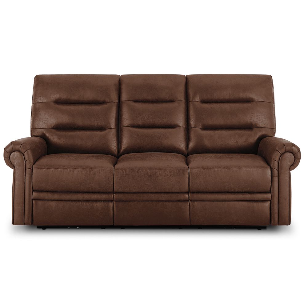 Eastbourne Recliner 3 Seater with USB - Ranch Dark Brown Fabric 5