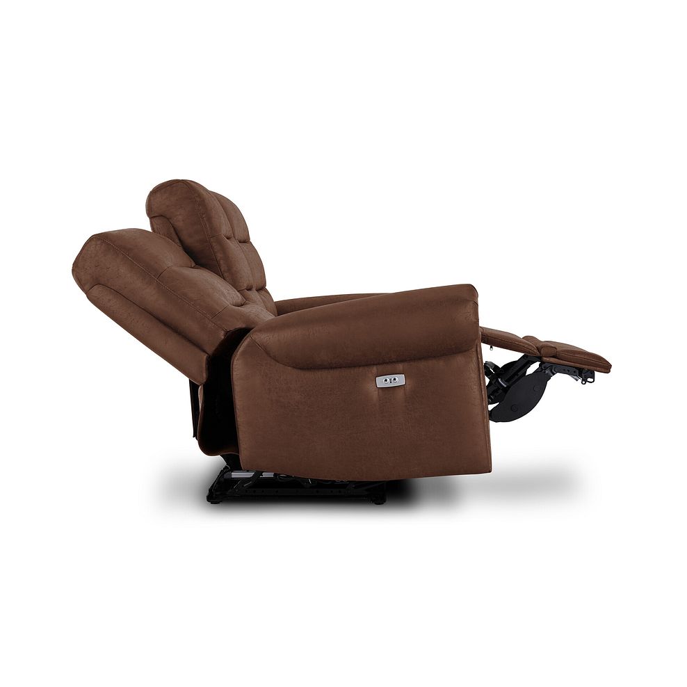 Eastbourne Recliner 3 Seater with USB - Ranch Dark Brown Fabric 11