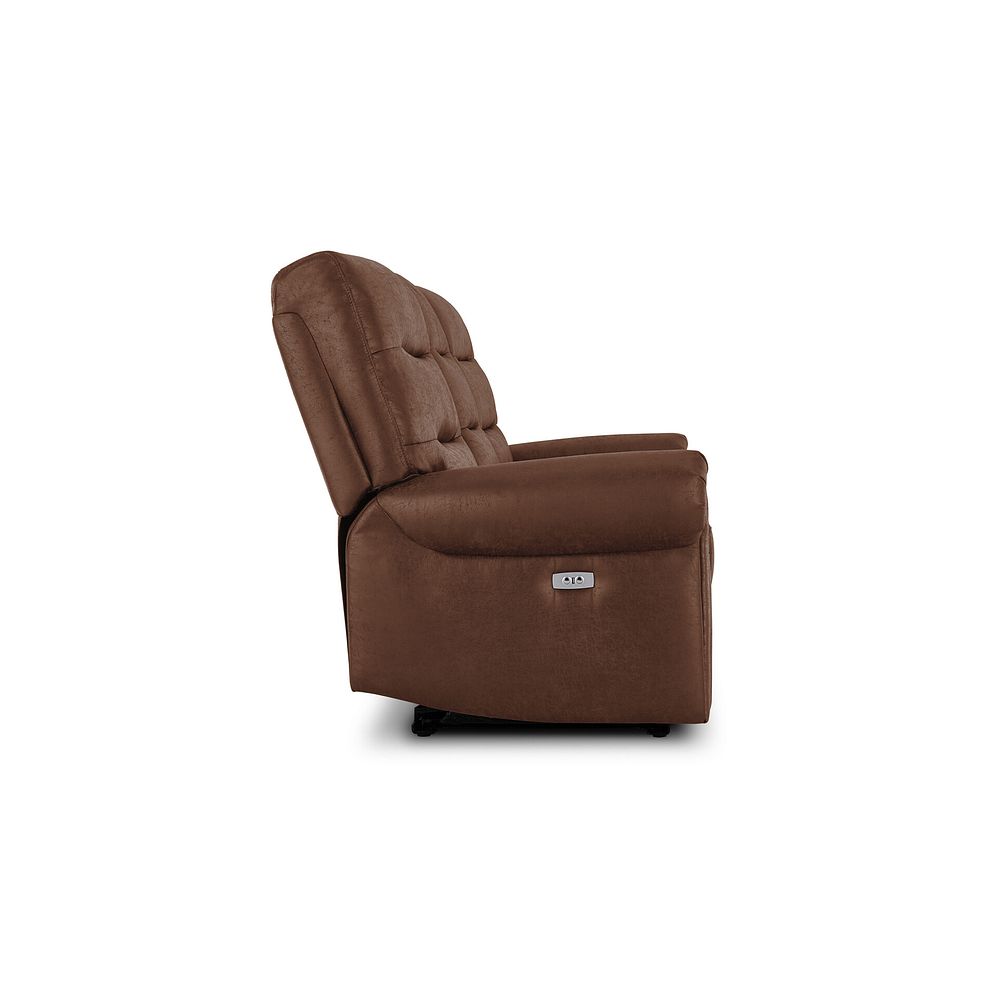 Eastbourne Recliner 3 Seater with USB - Ranch Dark Brown Fabric 10