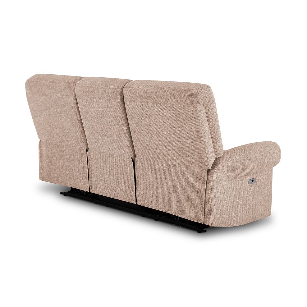 Eastbourne Recliner 3 Seater with USB in Jetta Beige Fabric 9