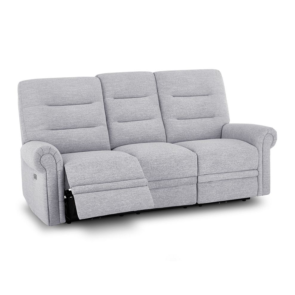 Eastbourne Recliner 3 Seater with USB in Keswick Dove Fabric 3