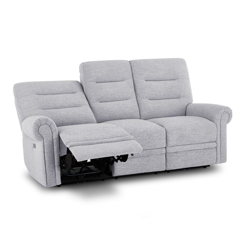 Eastbourne Recliner 3 Seater with USB in Keswick Dove Fabric 4