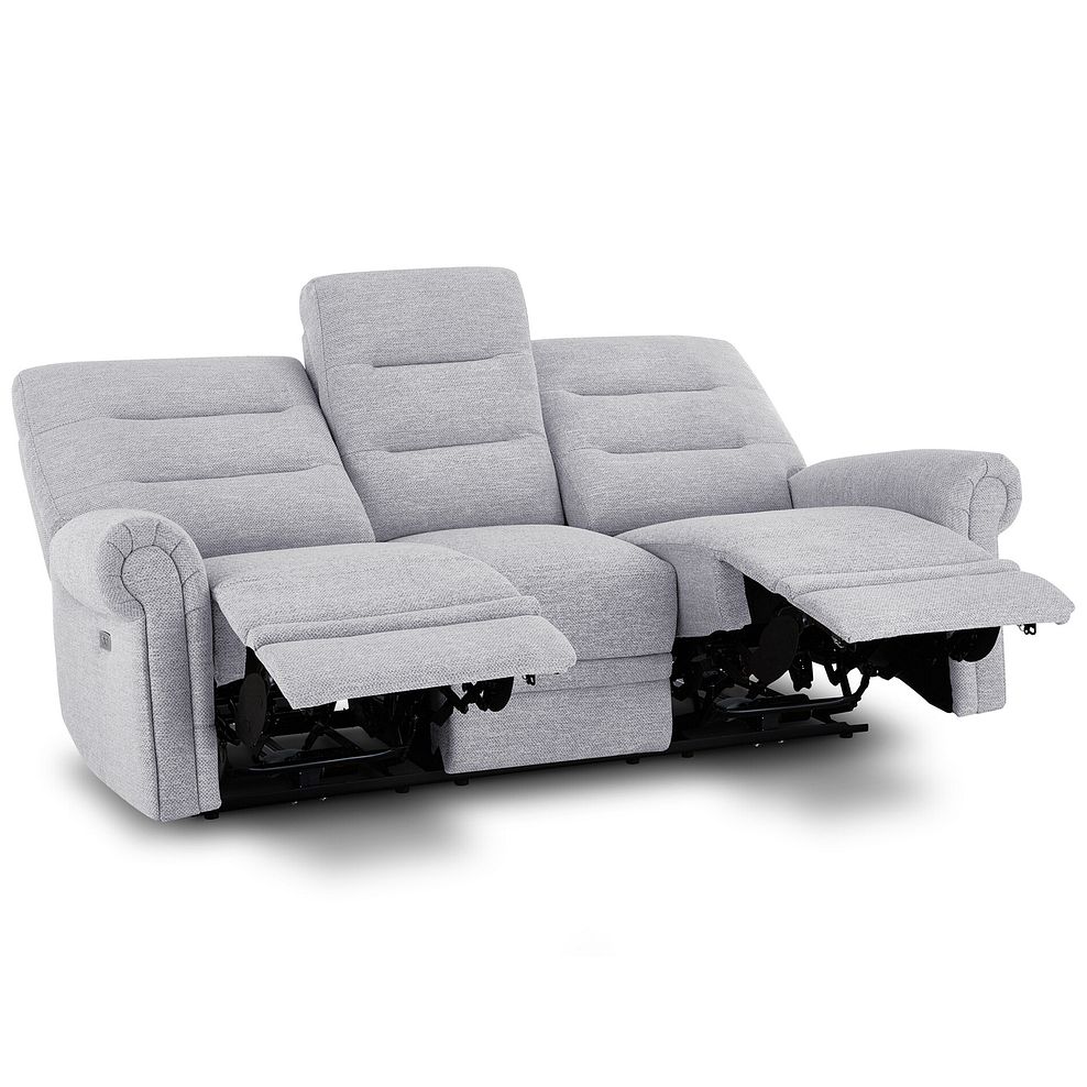 Eastbourne Recliner 3 Seater with USB in Keswick Dove Fabric 5