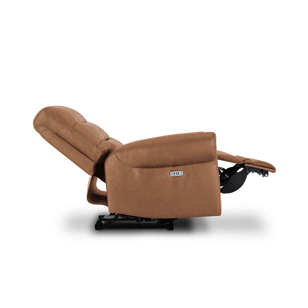 Eastbourne Recliner Armchair with USB - Ranch Brown Fabric 7