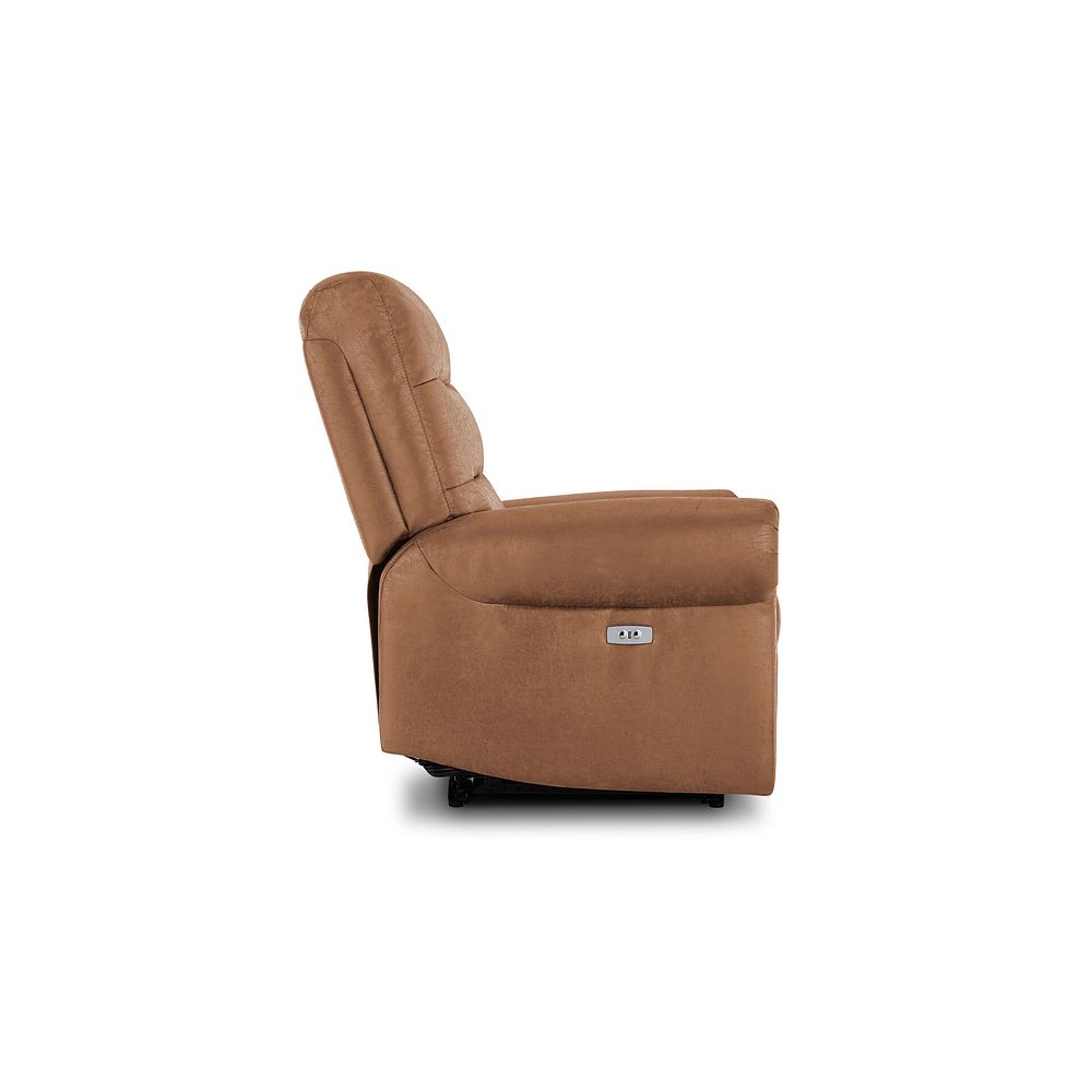 Eastbourne Recliner Armchair with USB - Ranch Brown Fabric 6