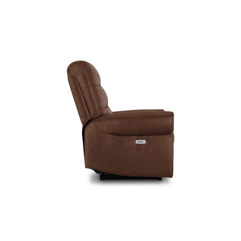 Eastbourne Recliner Armchair with USB - Ranch Dark Brown Fabric 9
