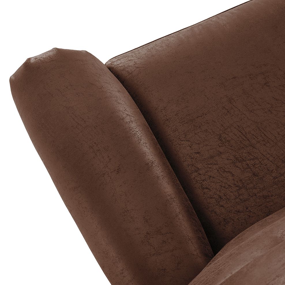 Eastbourne Recliner Armchair with USB - Ranch Dark Brown Fabric 12