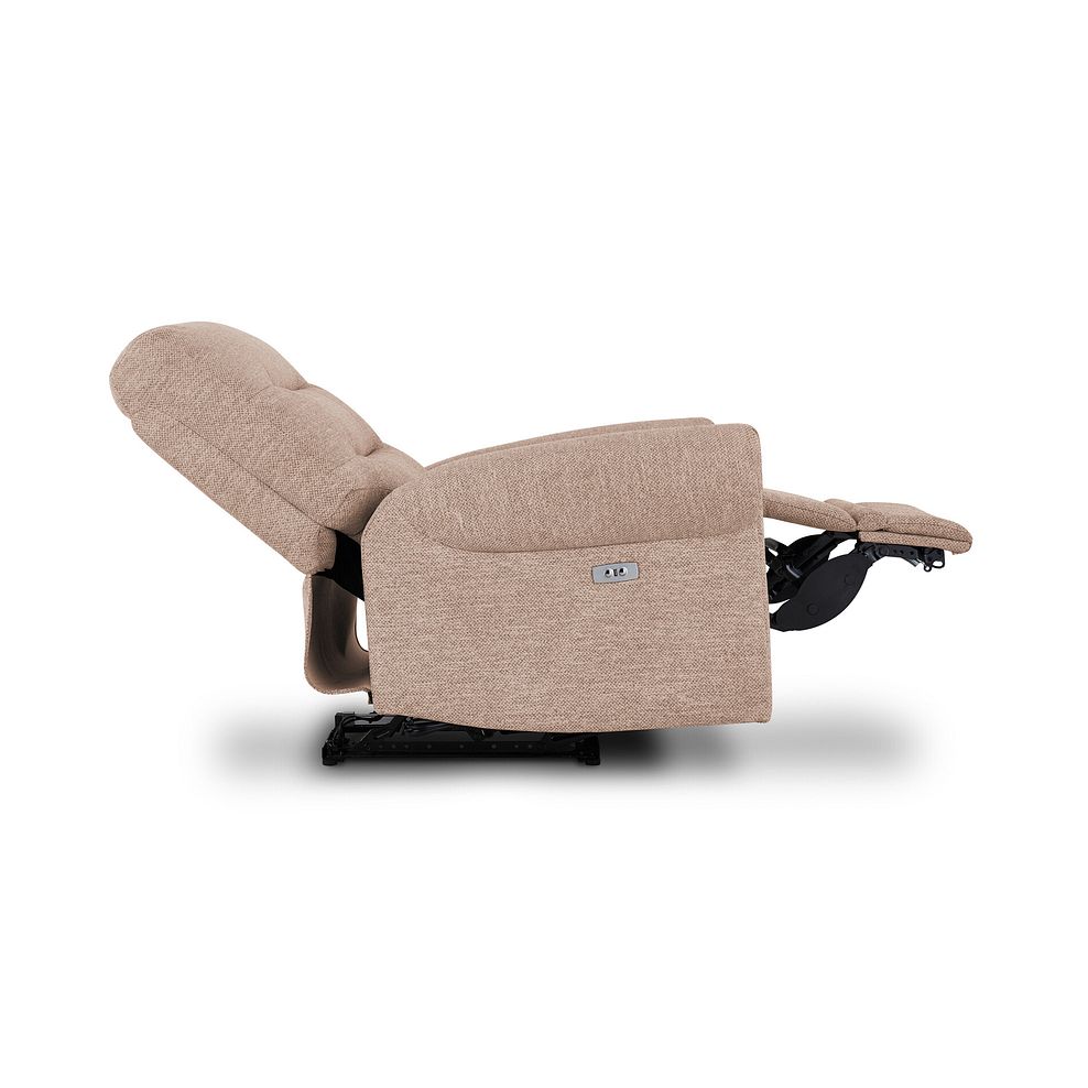 Eastbourne Recliner Armchair with USB in Jetta Beige Fabric 10