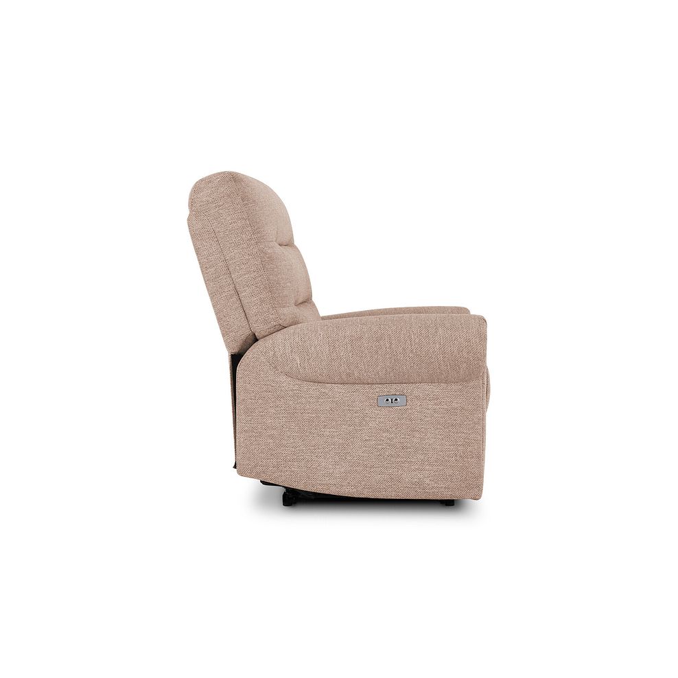 Eastbourne Recliner Armchair with USB in Jetta Beige Fabric 9