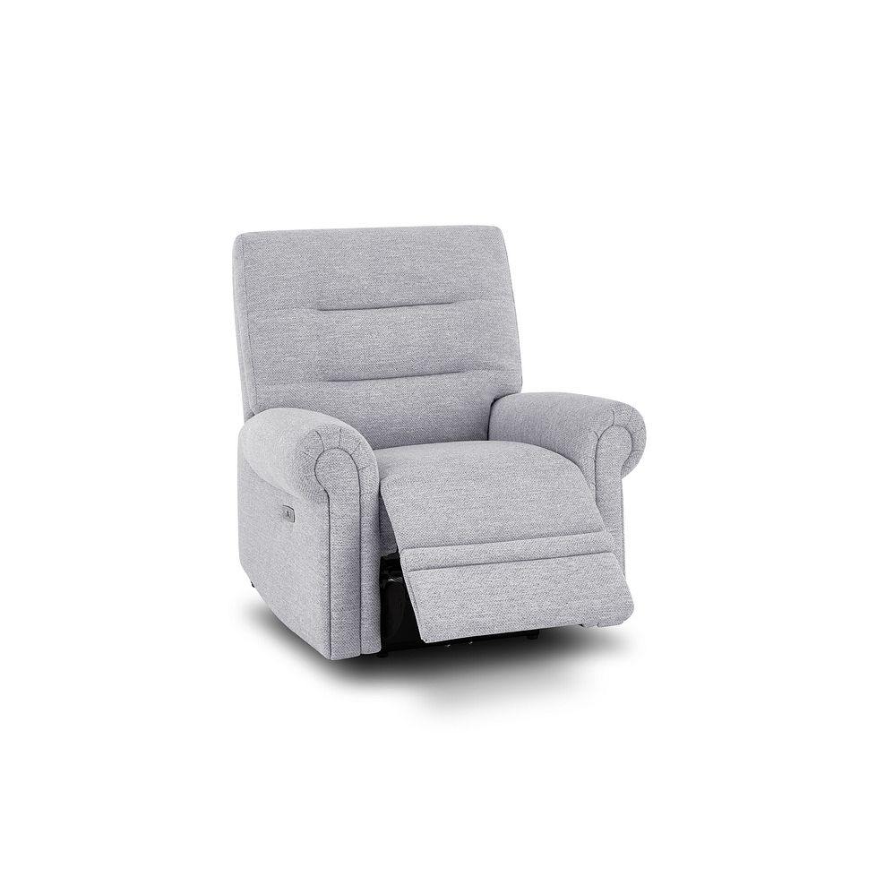 Eastbourne Recliner Armchair with USB in Keswick Dove Fabric 3
