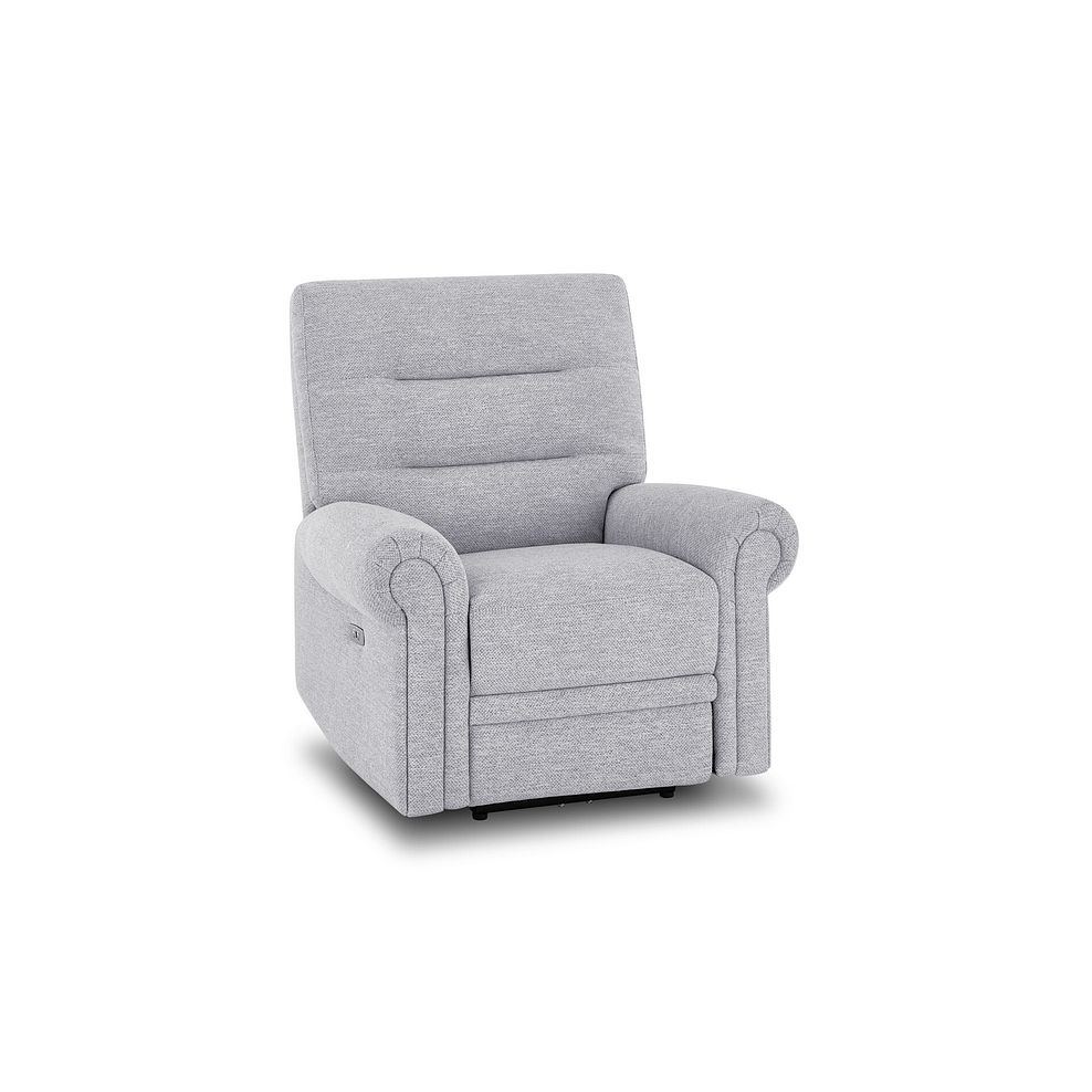 Eastbourne Recliner Armchair with USB in Keswick Dove Fabric 1