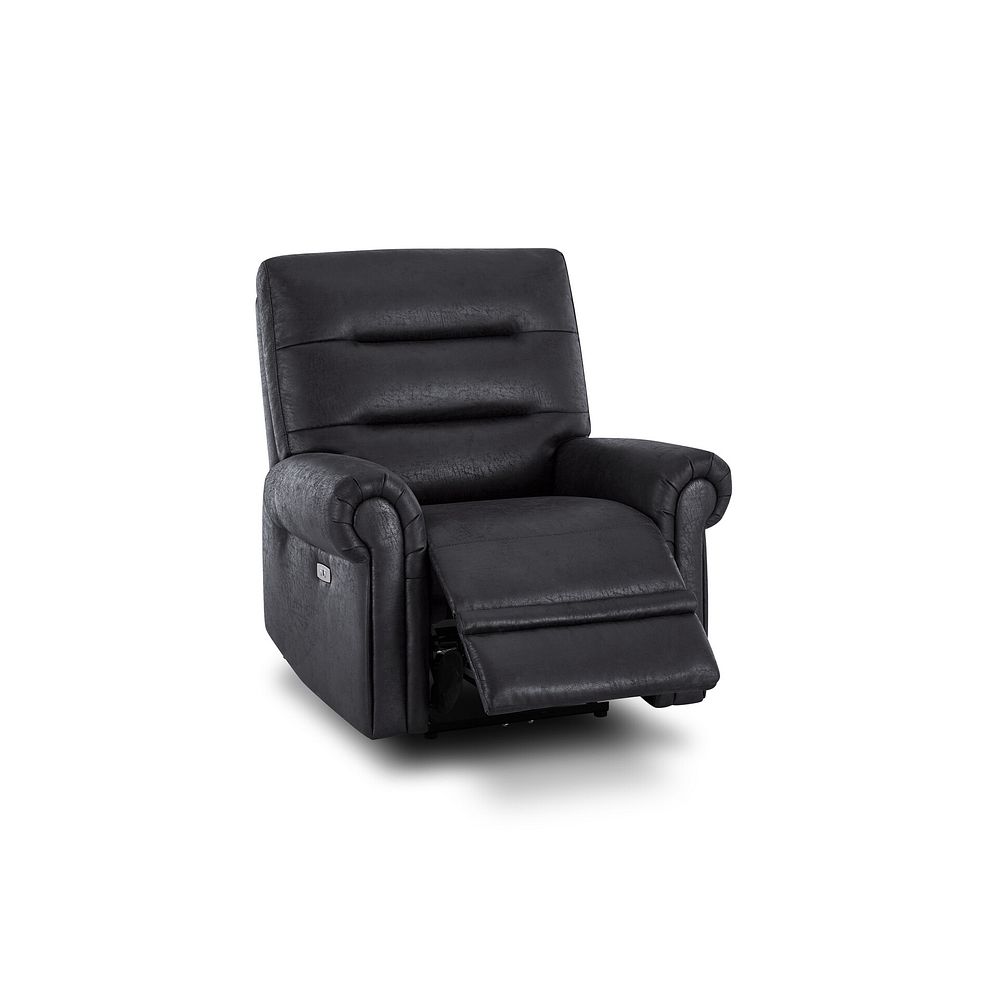 Eastbourne Recliner Armchair with USB in Miller Grey Fabric 3