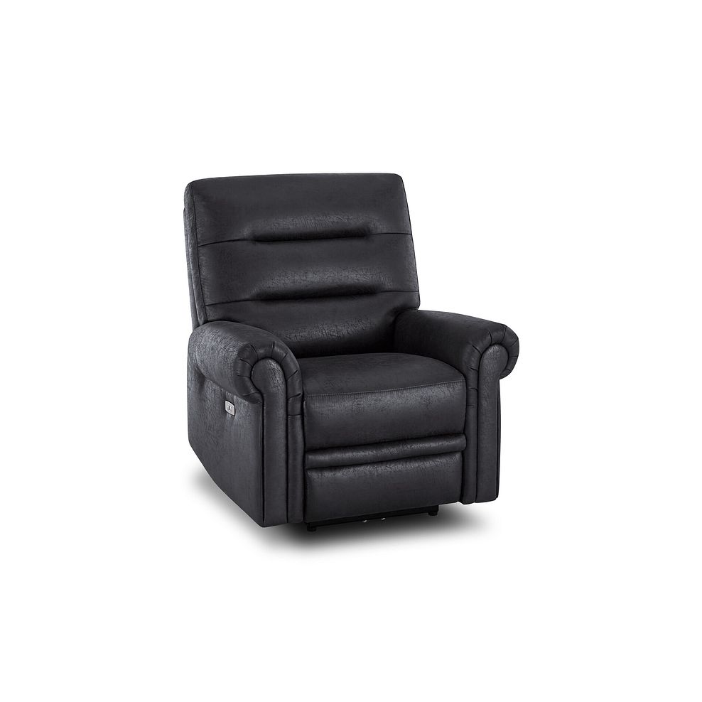 Eastbourne Recliner Armchair with USB in Miller Grey Fabric 1