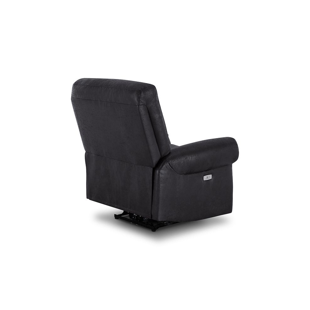 Eastbourne Recliner Armchair with USB in Miller Grey Fabric 5