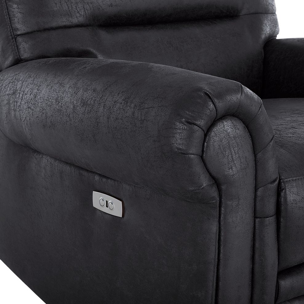 Eastbourne Recliner Armchair with USB in Miller Grey Fabric 11