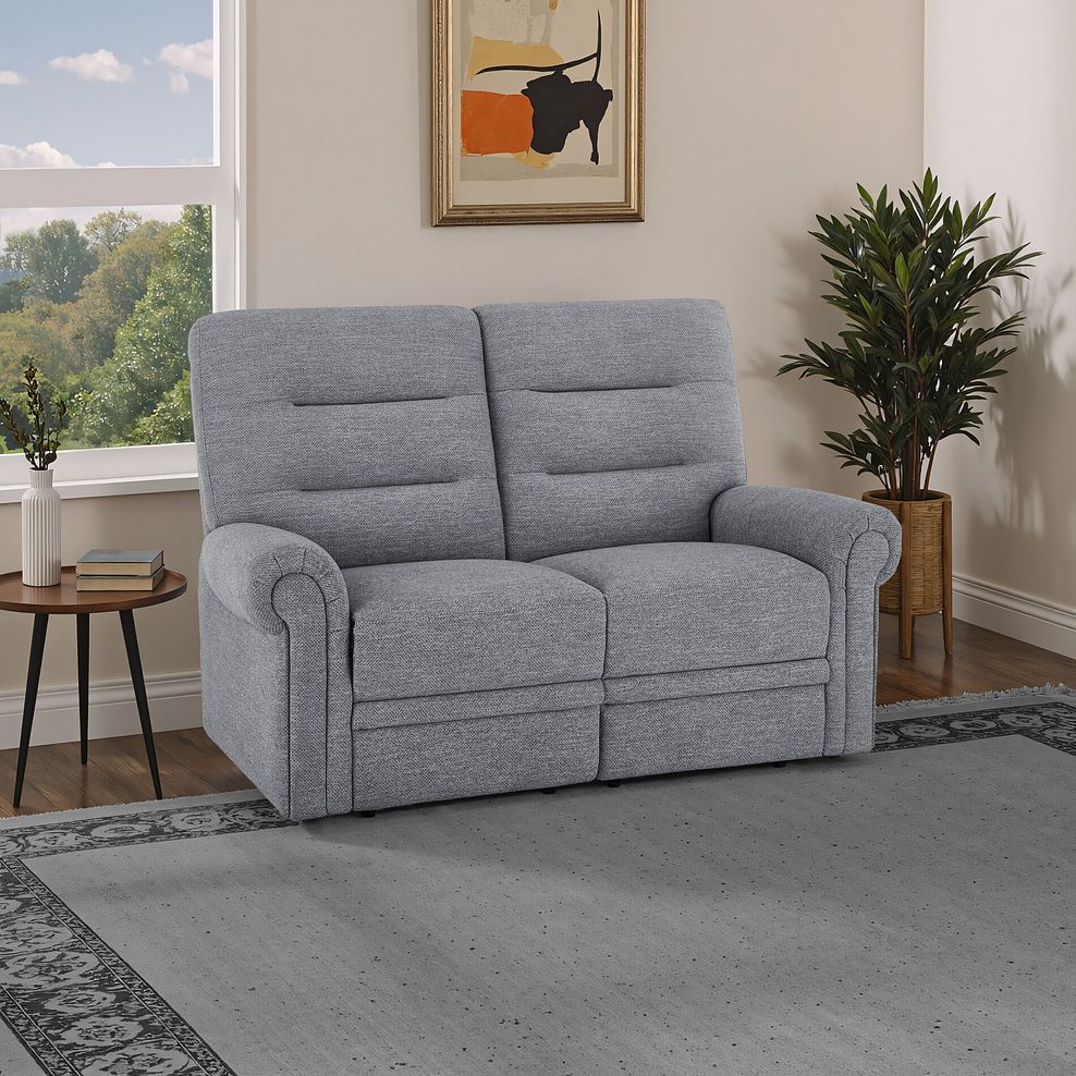Eastbourne 2 Seater Sofa in Santos Steel Fabric 1