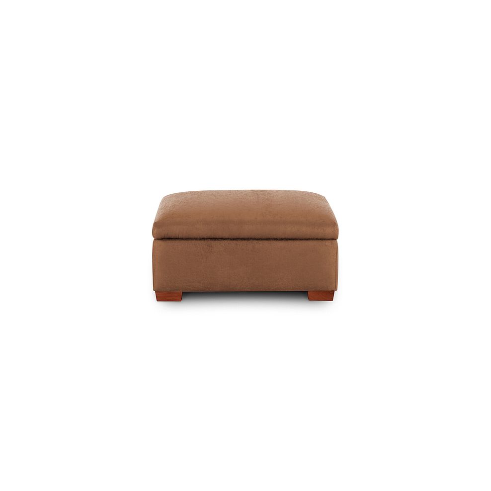 Eastbourne Storage Footstool in Ranch Brown Fabric 2