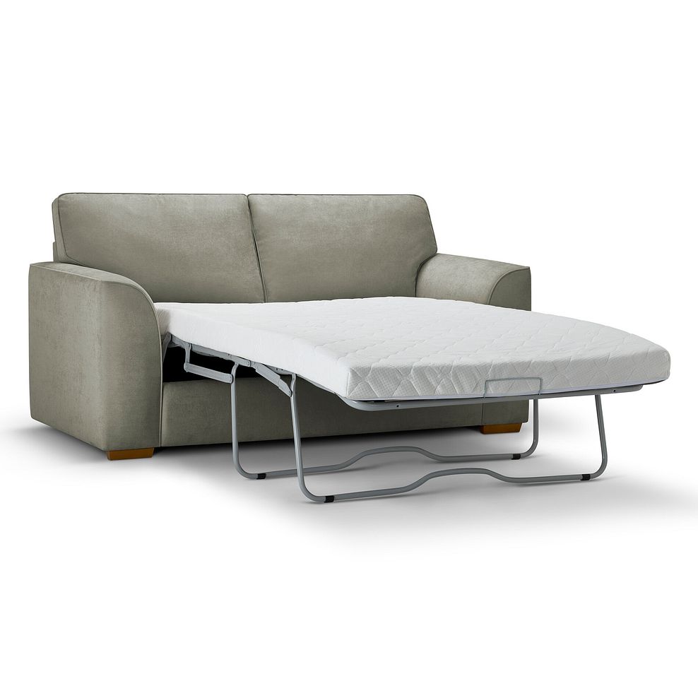 Eastley 2 Seater Sofa Bed in Limoge Green Fabric with Beige Scatters 1