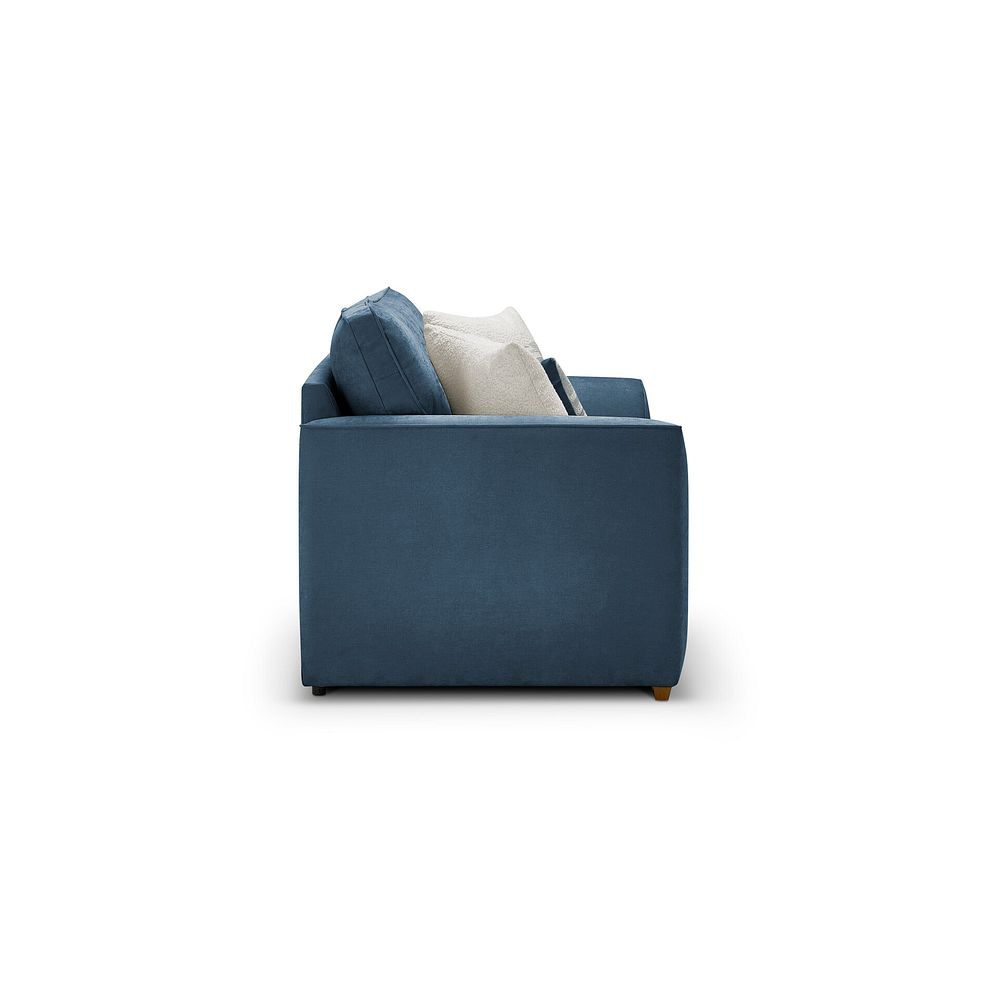 Eastley 2 Seater Sofa Bed in Limoge Prussian Blue Fabric with Silver Scatters 4