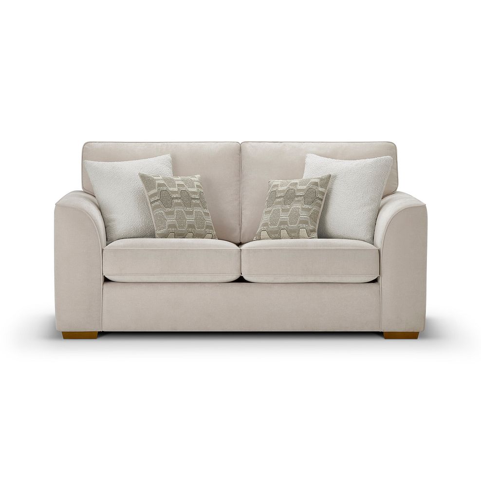 Eastley 2 Seater Sofa in Limoge Beige Fabric with Beige Scatters 10