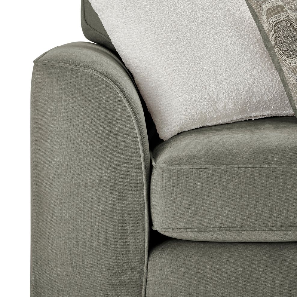 Eastley 2 Seater Sofa in Limoge Green Fabric with Beige Scatters 5