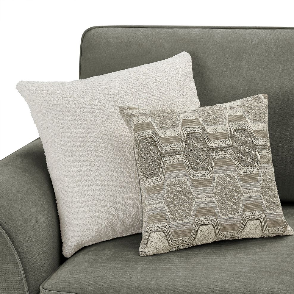 Eastley 2 Seater Sofa in Limoge Green Fabric with Beige Scatters 8