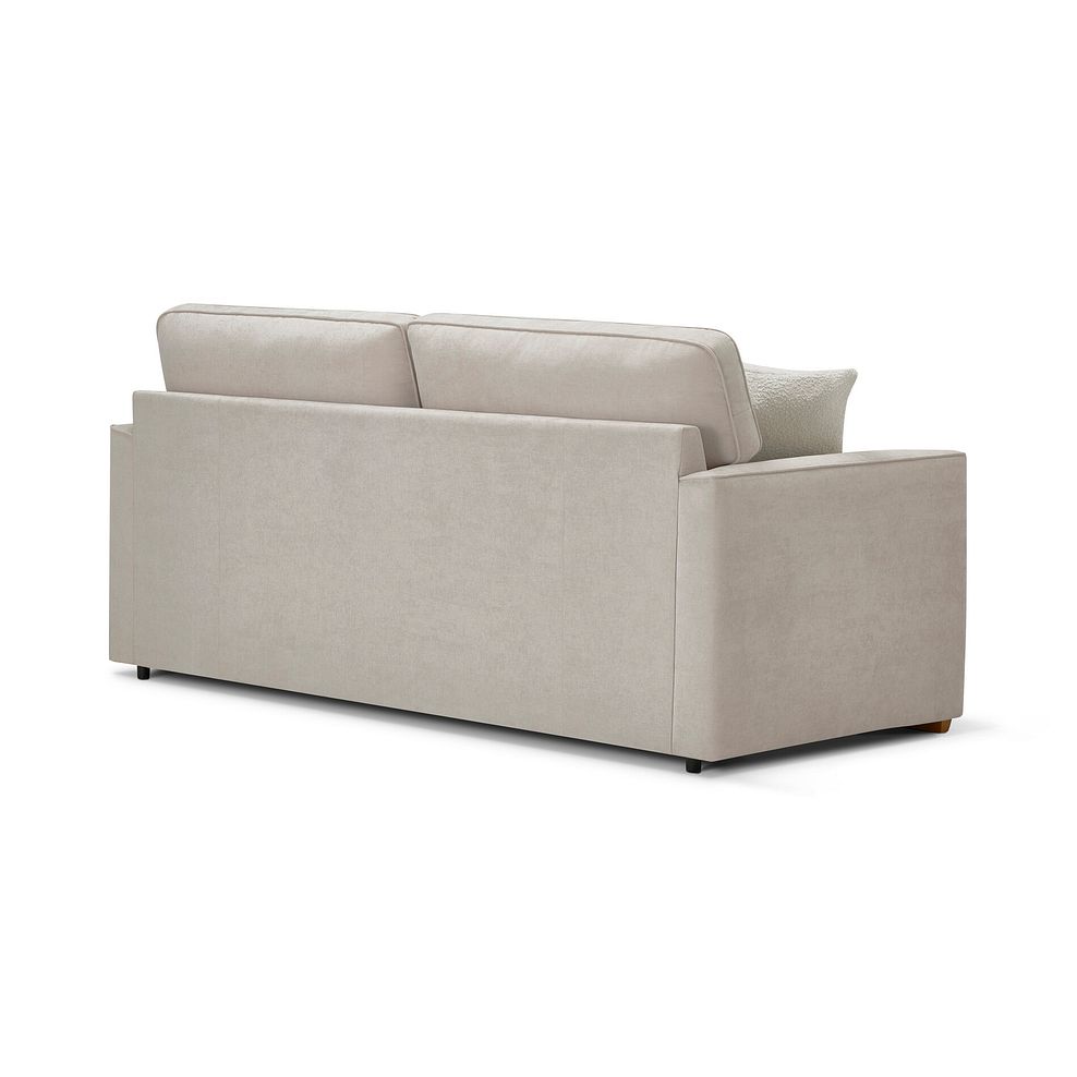 Eastley 3 Seater Sofa in Limoge Beige Fabric with Beige Scatters 11