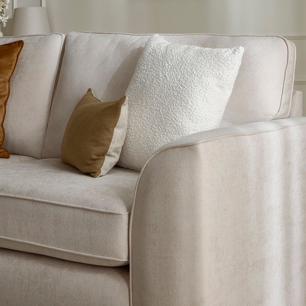 Eastley 3 Seater Sofa in Limoge Beige Fabric with Beige Scatters 6