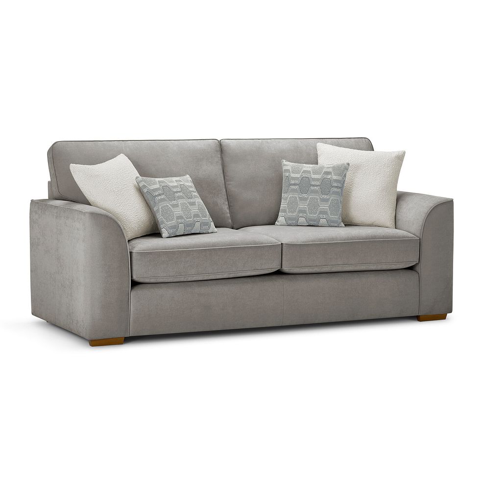 Eastley 3 Seater Sofa in Limoge Fog Fabric with Silver Scatters 1