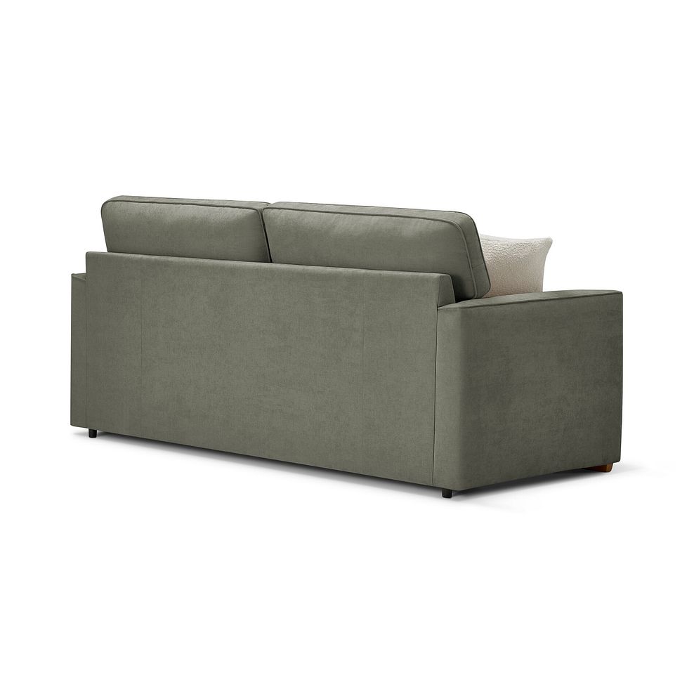 Eastley 3 Seater Sofa in Limoge Green Fabric with Beige Scatters 4