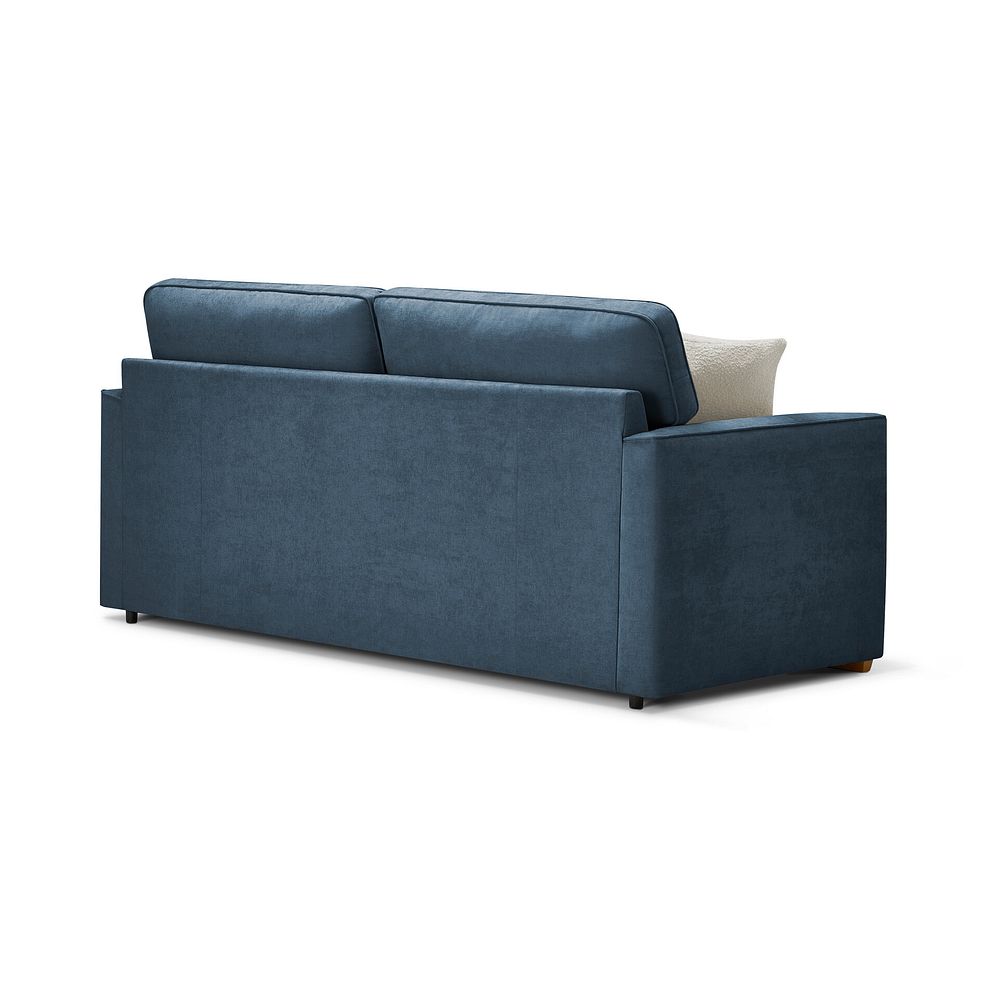Eastley 3 Seater Sofa in Limoge Prussian Blue Fabric with Silver Scatters 4