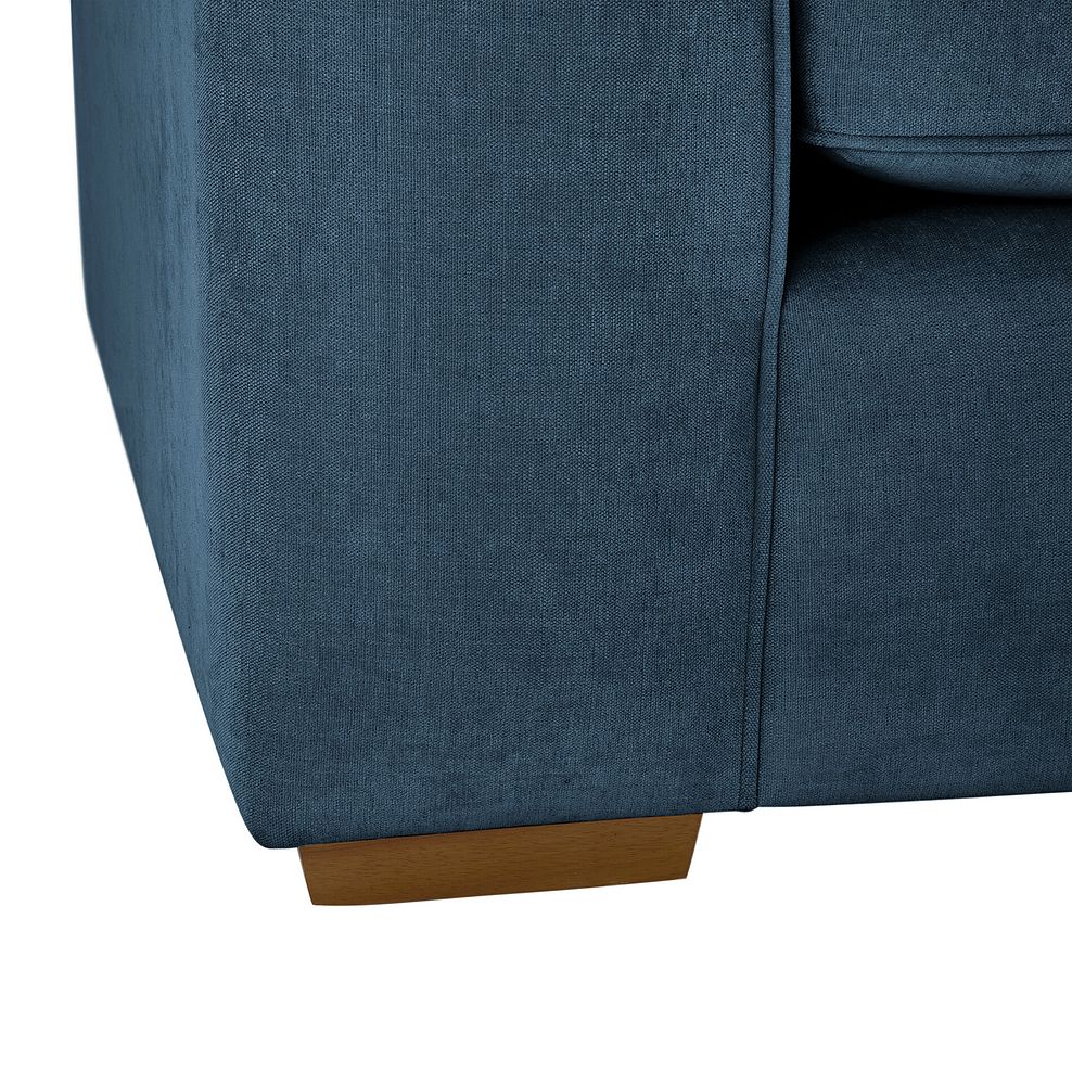 Eastley 3 Seater Sofa in Limoge Prussian Blue Fabric with Silver Scatters 7