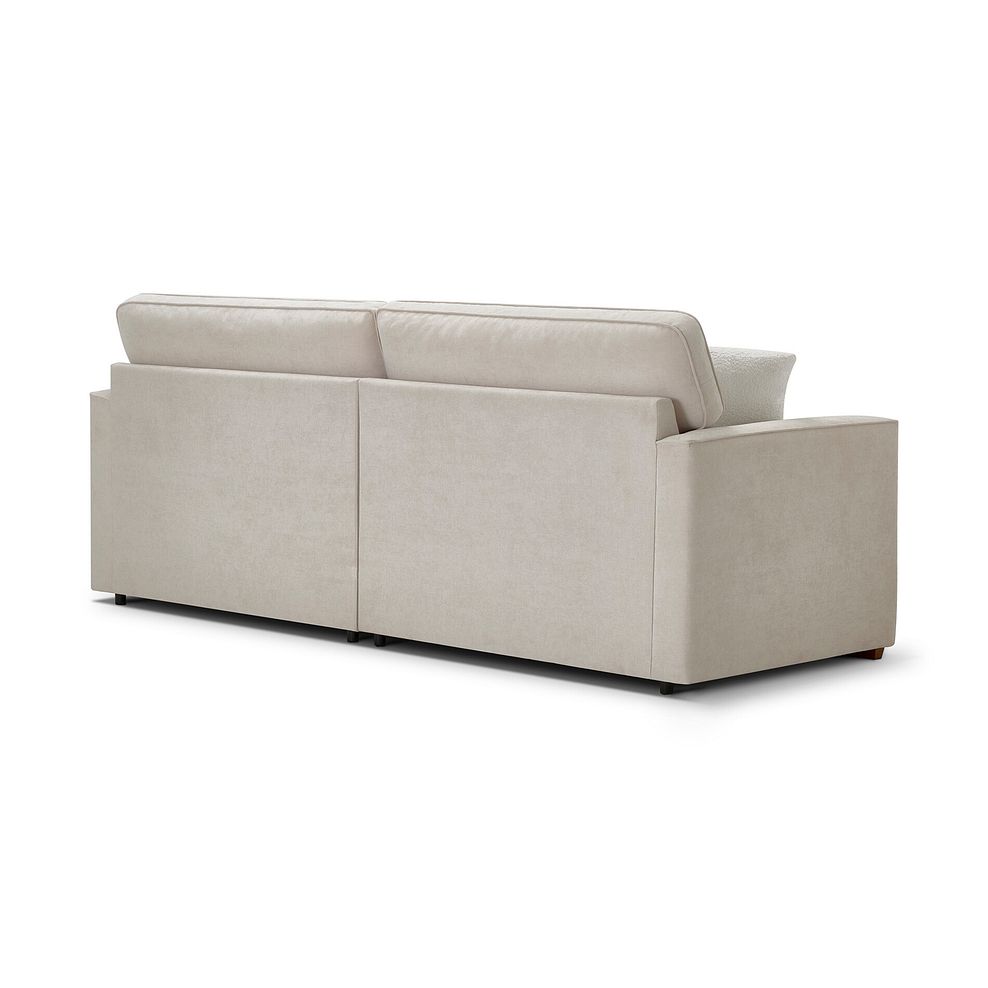 Eastley 4 Seater Sofa in Limoge Beige Fabric with Beige Scatters 7