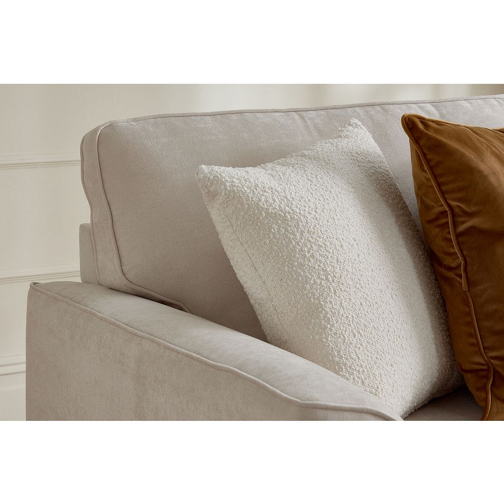 Eastley 4 Seater Sofa in Limoge Beige Fabric with Beige Scatters 3