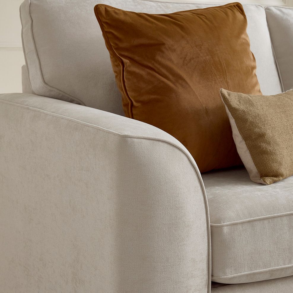 Eastley 4 Seater Sofa in Limoge Beige Fabric with Beige Scatters 4