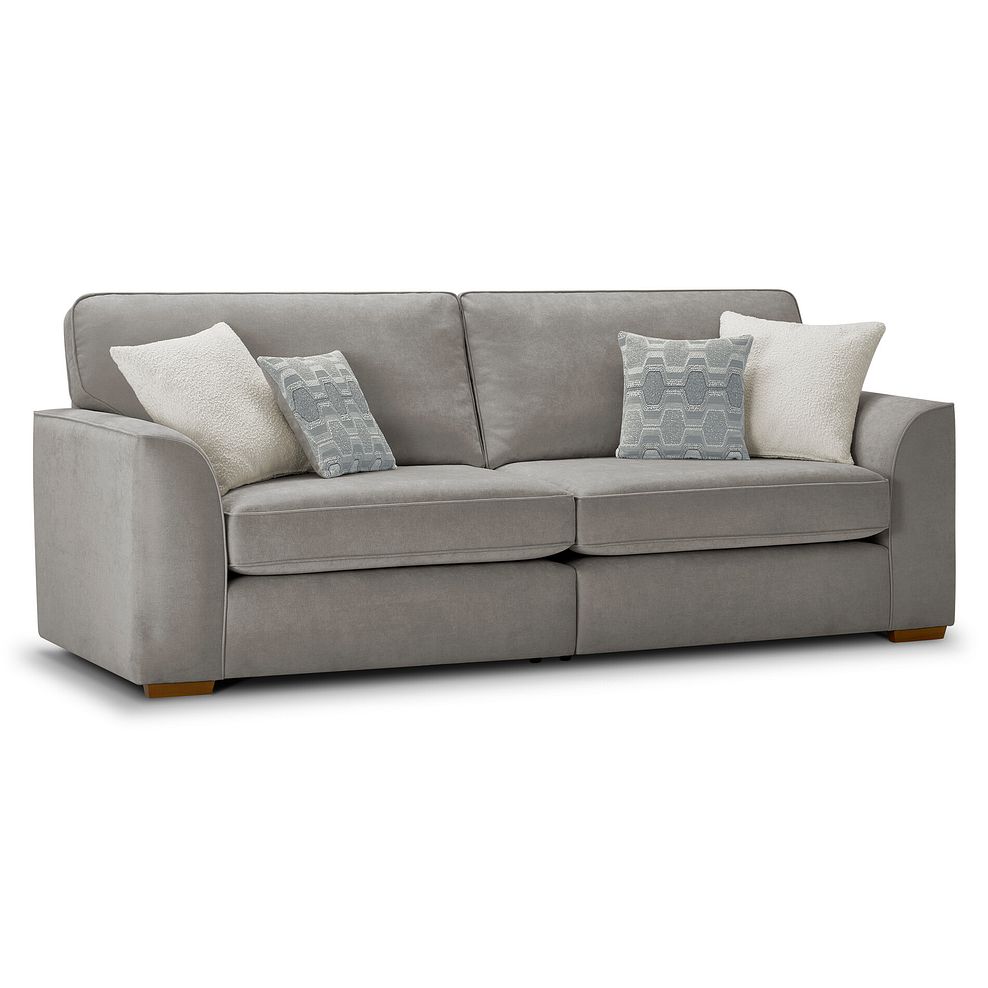 Eastley 4 Seater Sofa in Limoge Fog Fabric with Silver Scatters 1