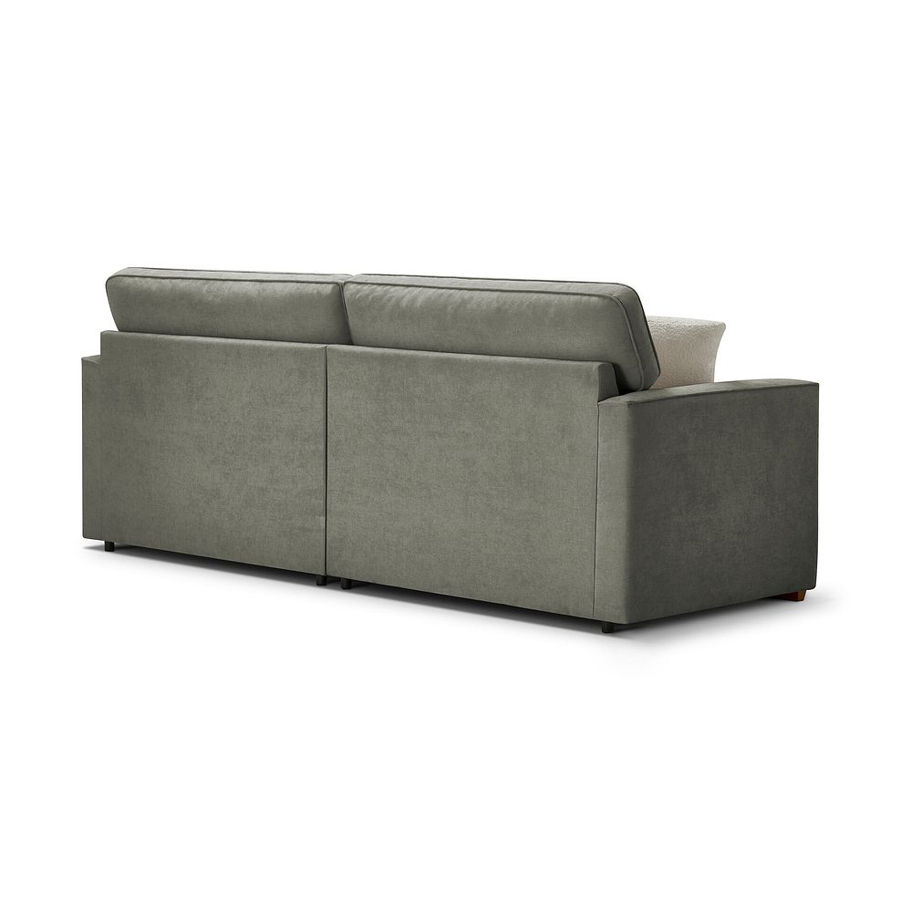 Eastley 4 Seater Sofa in Limoge Green Fabric with Beige Scatters 4