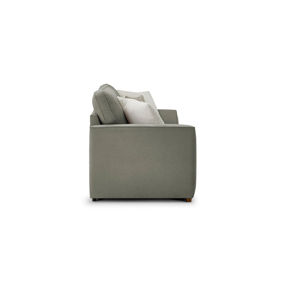 Eastley 4 Seater Sofa in Limoge Green Fabric with Beige Scatters 3