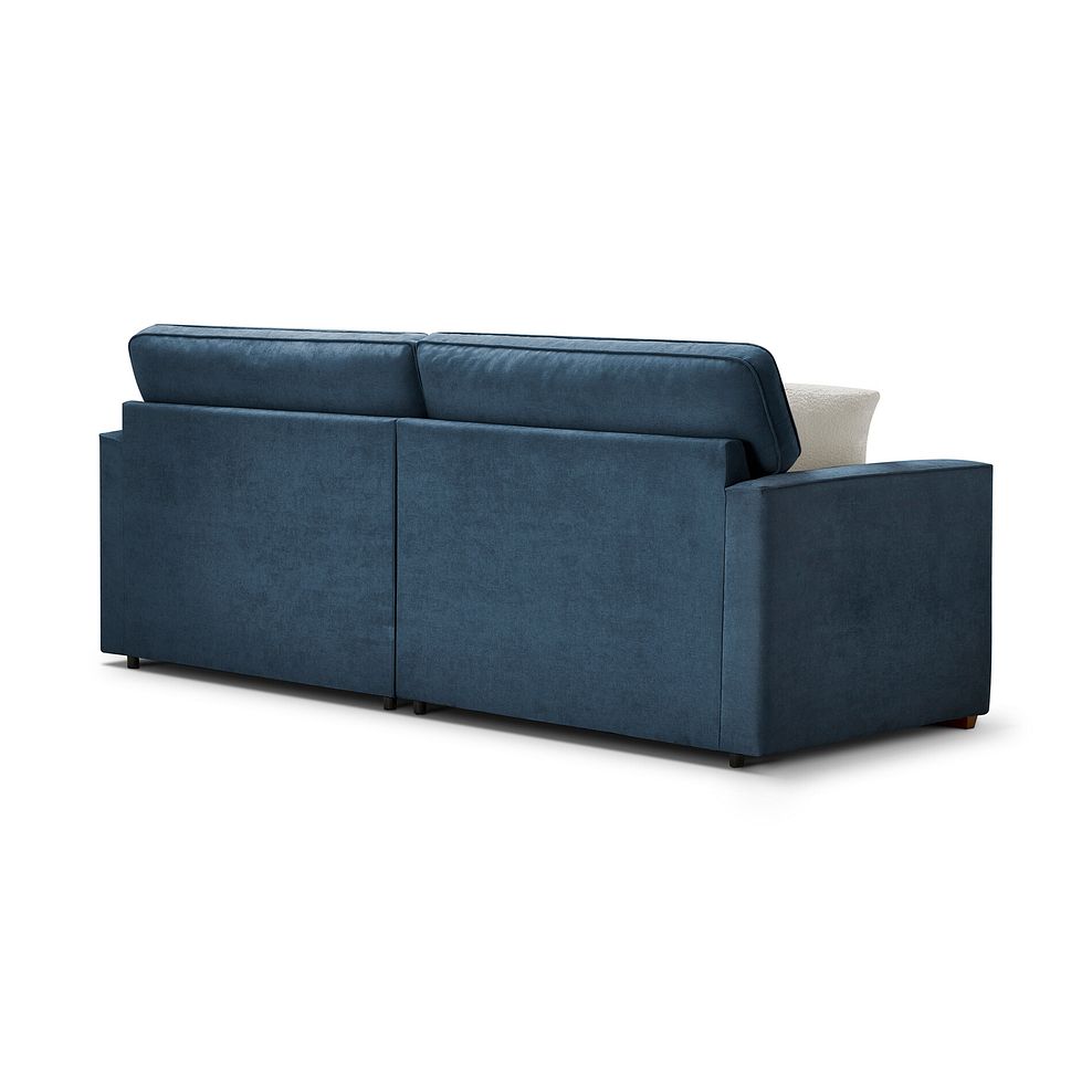 Eastley 4 Seater Sofa in Limoge Prussian Blue Fabric with Silver Scatters 4