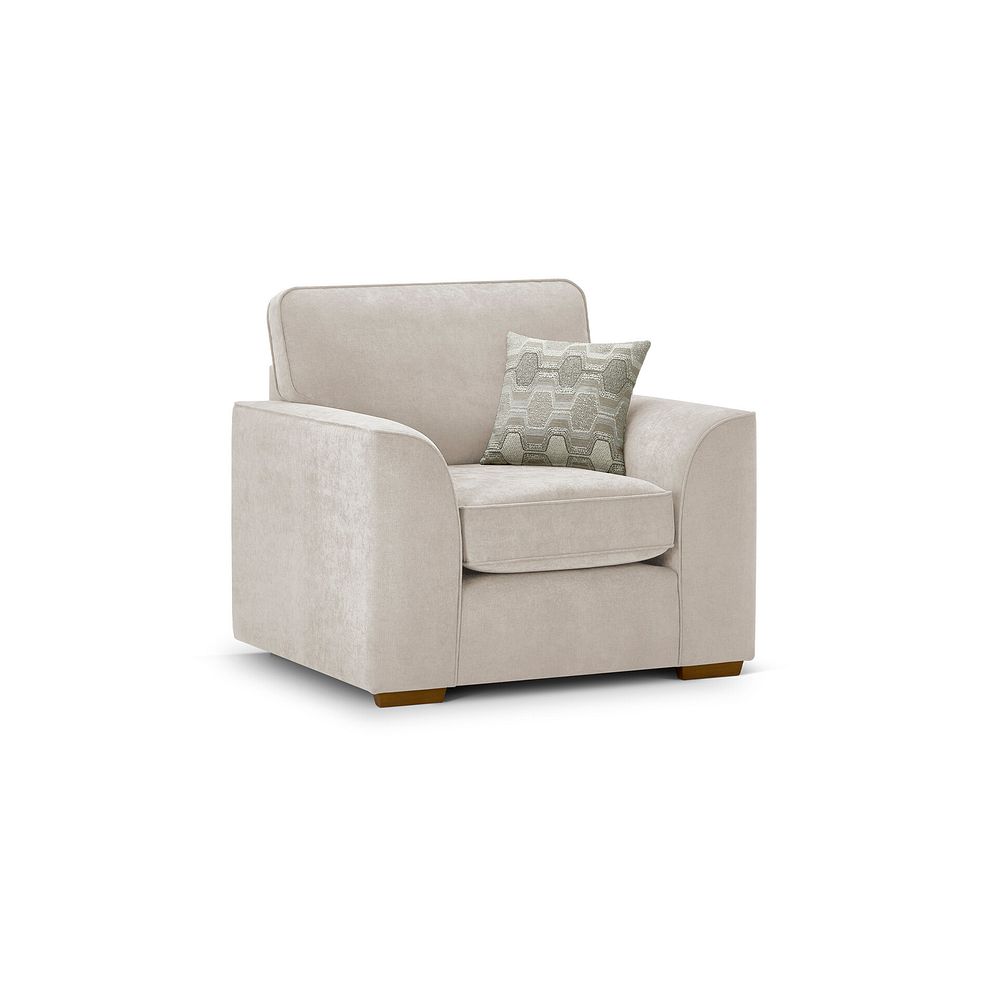 Eastley Armchair in Limoge Beige Fabric with Beige Scatters 1