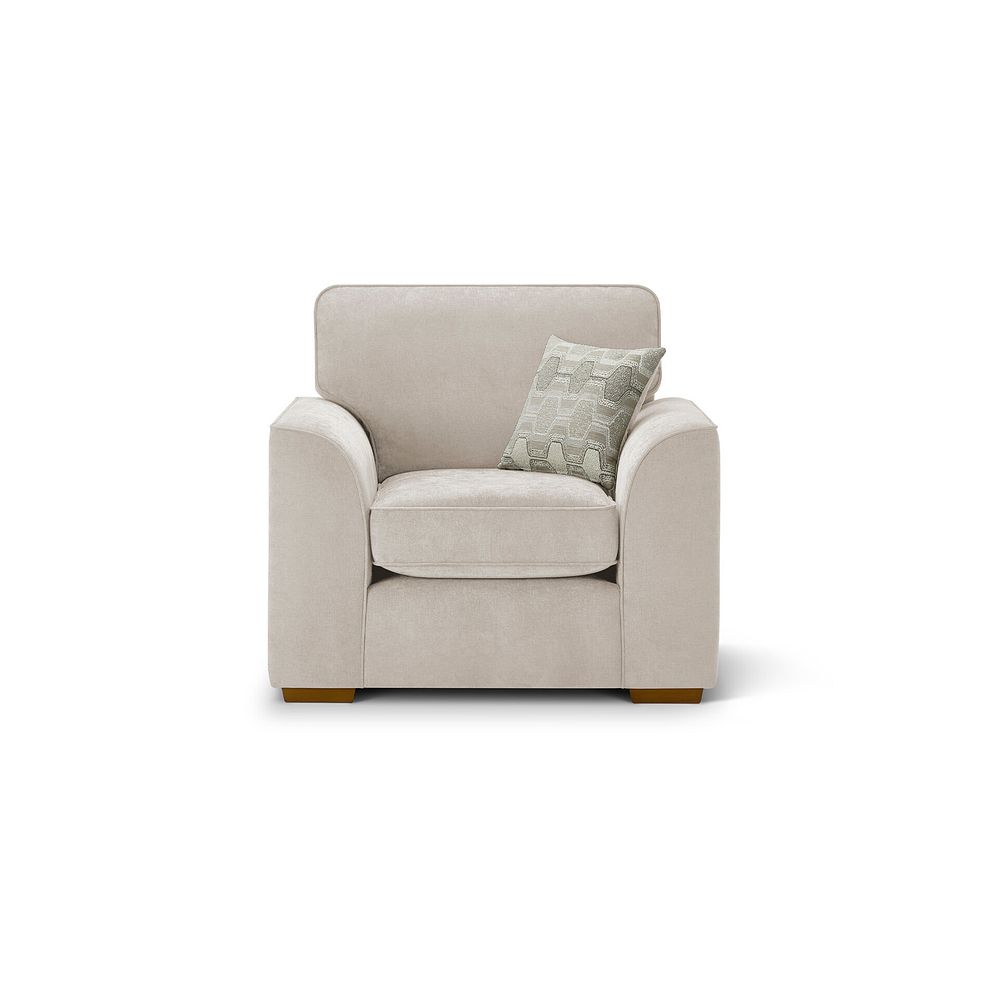 Eastley Armchair in Limoge Beige Fabric with Beige Scatters 2